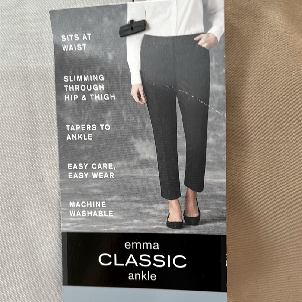 LIZ CLAIBORNE CAREER Emma Classic Ankle Slim Leg Beige Women's Pants